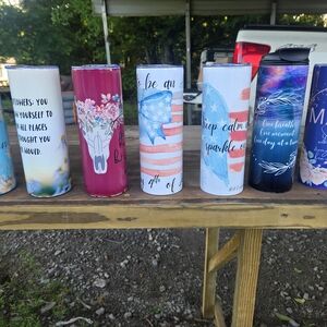 Floral Pink Travel Tumbler